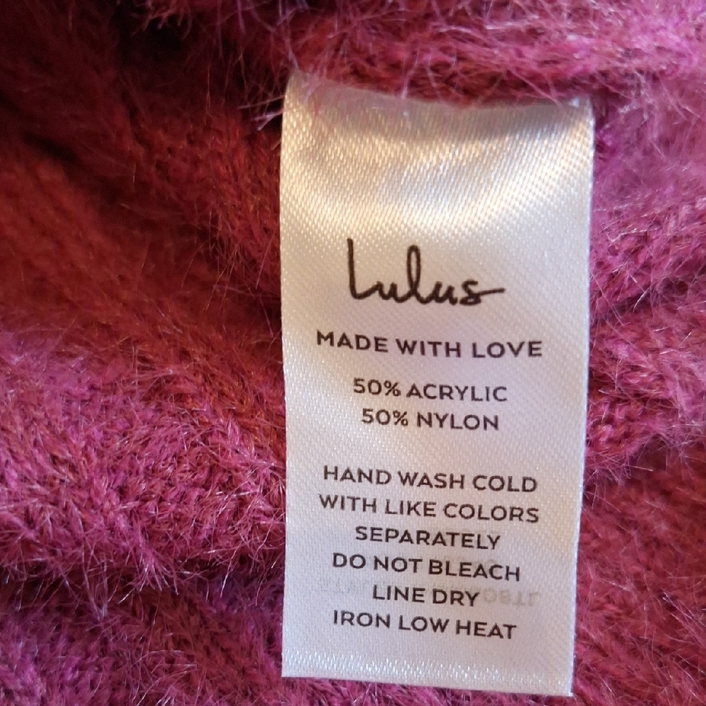 🔥 3 for $25 SALE Lulu's Raspberry 2 pc. Ribbed Sweater Set. NWOT Size Medium - Picture 10 of 11